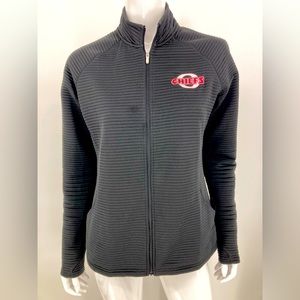 Adidas Kanas City Chiefs NFL Women’s Jacket Size L Black Zippered Front